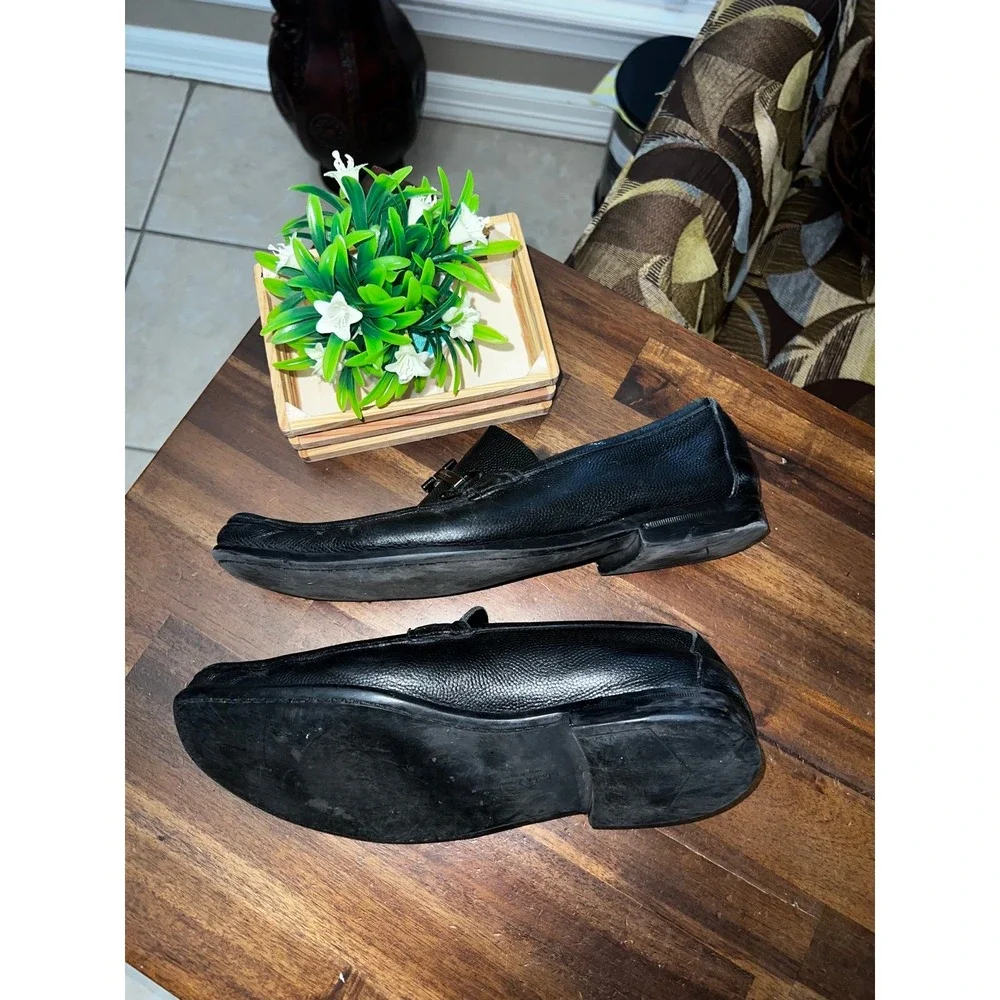 Men‎ Salvatore Ferragamo Black Leather Loafer Size 10.5